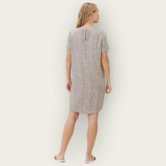 Jenni Kayne Leopard T-Shirt Dress | Medium | Brown Short Sleeve Cottage Coastal - Picture 8 of 10